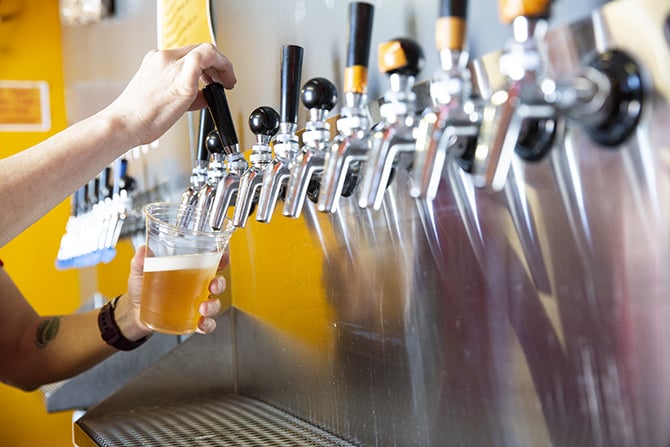 Bringing Art to Her Beer