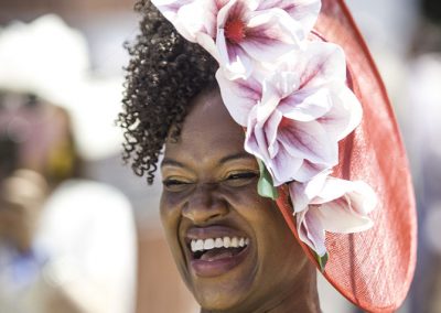 DeAnna Martin, from Atlanta, made her hatinator at Dee's.