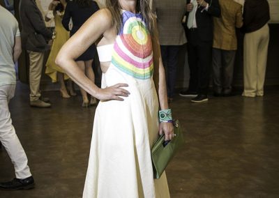Louisvillian Beth Bush rocks a rainbow maxi from shuttered boutique Clodhoppers.