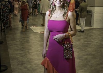 Alona Nelson from Oklahoma City looking perfectly polished in head-to-toe pink and orange.