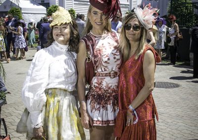 Heather Goldberg, Lisa Horn — both in Zimmerman and Harlem's Heaven Hats — and Tasha Amigo from Columbus, in Anthropologie.