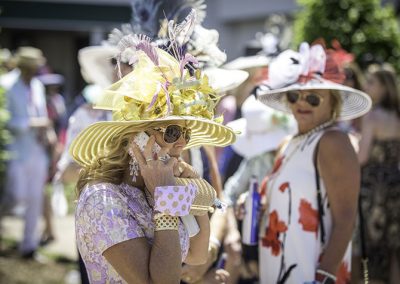 Big brims and trim were back at the track.