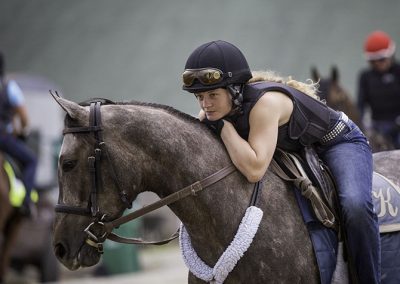 Exercise rider Hanna Sandwick.