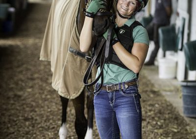 "I did the Junior Olympics twice so I like to think not much rattles my cage," says exercise rider Alisa Morrison.