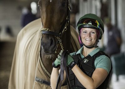 Exercise rider Alisa Morrison.