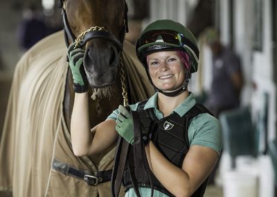 Exercise rider Alisa Morrison.